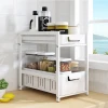 Stainless steel kitchen rack retractable pull-out storage holder standing type household items