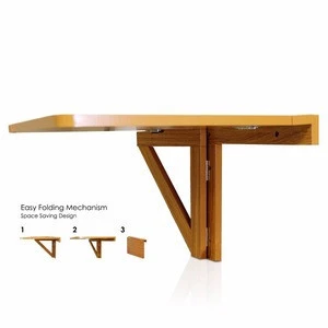 Stylish design Height adjustable wooden Wall-Mounted Drop-Leaf Folding Table