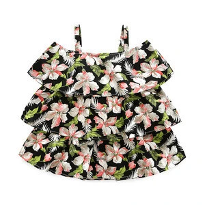 Summer Girl Flora Sun-top Denim Shorts Childrens Boutique Clothing