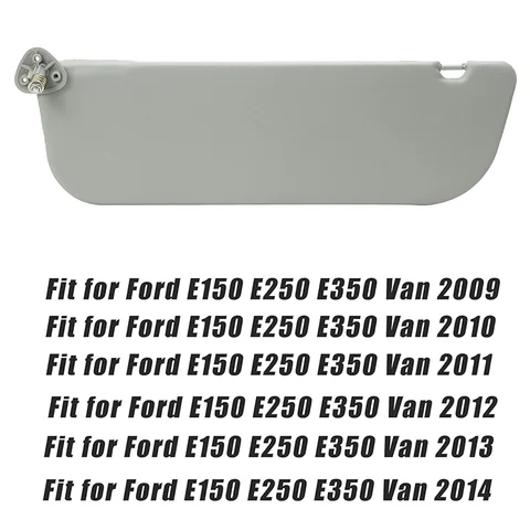 Labwork Left Driver Side Sun Visor Gray Replacement For E150 E250 E350 Van 2009-2014 9C2Z-1504105-FA, Visors - Canada