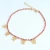 SUNTOWN Custom Elegant 2 Layers Cuban Link Butterfly Pendants Perhiasan Ankh Ladies Gold Jewelry Sets Necklace