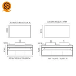 Superseptember Solid surface  bathroom wood cabinet mirror cabinet bathroom