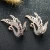 Import Swan Shape Brooch Alloy AAA Cubic Zircon Fashion Elegant Women Brooch for Engagement from China