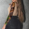 Temporary Sleeve Tattoos, Extra Large Full ArmTattoos Sleeves and Half Arm Fake Tattoos for Men Women Body Art, 24-Sheet