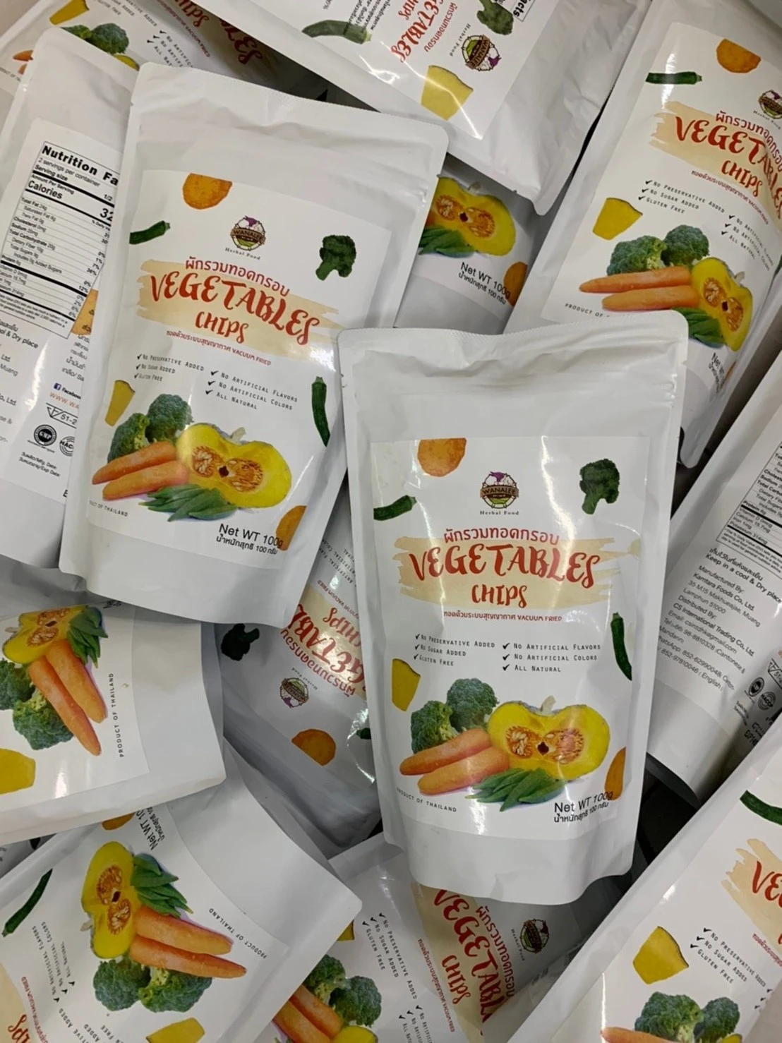 Thailand Premium Fruits Mix Vegetables Chips Snacks Wanalee brand