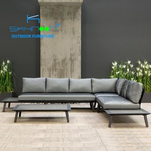 The latest dinette lounge sofa outdoor garden corner sofa with table custom hotel sofa salon de exterieur (32147)