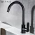 Import The new sanitary wares single handle matte black painted kitchen sink water faucet taps from China