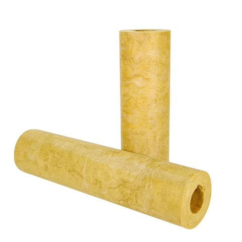 Thermal heat resistant fireproof pipe insulation lana de roca tube rock wool pipe covers