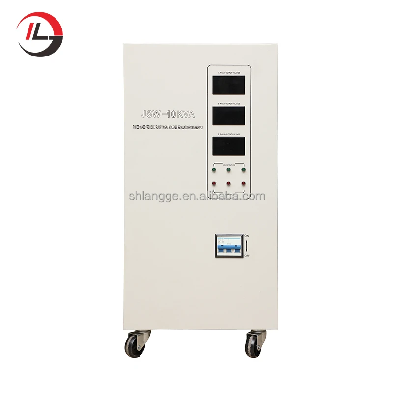 Three Phase Precision Purified Voltage Stabilizer Regulator , 30KVA automatic voltage regulator 380V