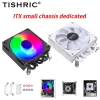 TISHRIC Small Chassis Dedicated CPU Cooler Fan 4 Heat Pipes 4 Pin For Intel LGA 1200 115x 1700 AMD AM3 AM4 Processor Cooler