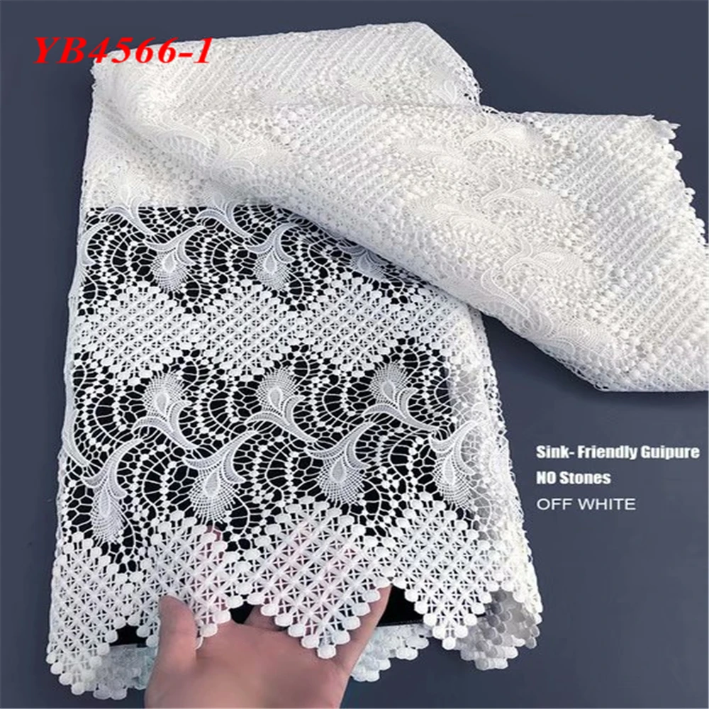 top new one africa lace Africa style high quality chemical guipure embroidery cord african lace fabrics