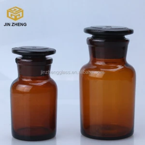 Top selling glass chemical reagent bottle in clear and brown color