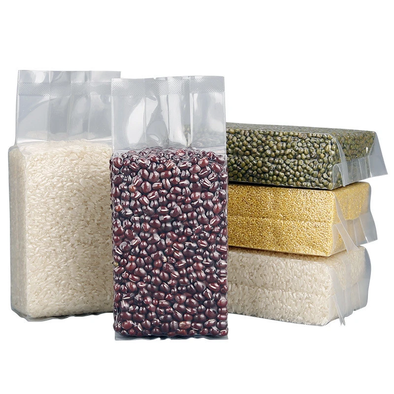 Transparent Nylon packaging pouch PA PE food saver vacuum rice bean bags