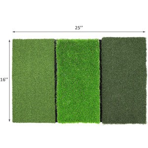 Tri-Turf Golf Hitting Mat Portable Driving Chipping Training Aids Golf Grass Mat for Indoor or Outdoor Training