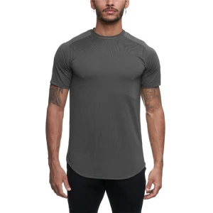 TX022 Casual mesh breathable black pro club slim fit sport t-shirt mens polyester t shirt plain