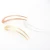 Import U shape brass hair stick kanzashi cambered metal hairpins gold rhodium rose gold plated from China