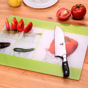 Unbreakable vegetable fruit tempered glass cutting board chopping block