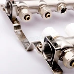 Under Floor Heating System Parts Hot Water Manual Control Stainless 4 Way Manifold