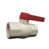 UPVC 8 Inch China Octagonal White Body Red Handle Manual Ball Valve Parts