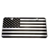 USA American Black Chrome Flag Embossed Metal License Plate