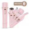 USB Operated or Rechargeable4 in1Painless Lipstick Lady Hair Remover Bikini Lipstick Epilator Waterproof Ladies lipstick shaver