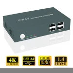 video Switcher 2 Port hub USB 2.0 KVM HDM I Switch Box Adapter Connects Printer keyboard Mouse 2 Computers Use 1 monitor