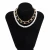 Import Vintage Statement Short Clavicle Multilayer Pearl and Think Cuban Chain Collar Necklace Punk Metal Black Velvet Choker Necklace from China