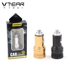Vtear universal car charger 4.2A dual usb charging interior cigarette lighter Fast Car Mobile Phone Charger Car accessories Auto