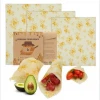 Washable Reusable Beeswax Food Wrap Paper Sheet Bee Wax Natural Organic Food Wraps FDA GOTS Certified Reusable Food Beeswax Wrap