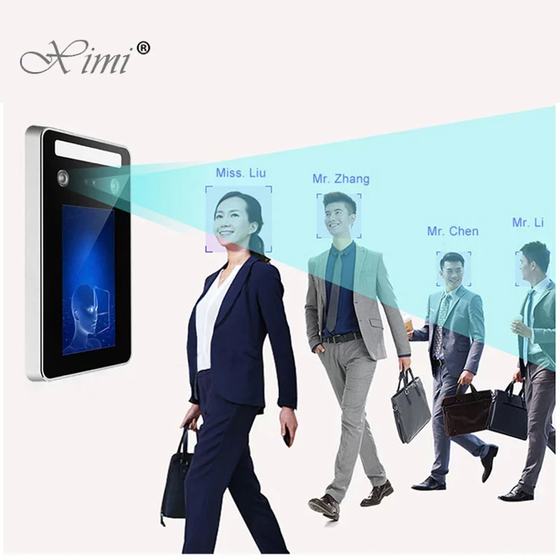 Waterproof Facial Recognition Time Attendance Access Control System Employee Time Clock Face Dynamic Attendance