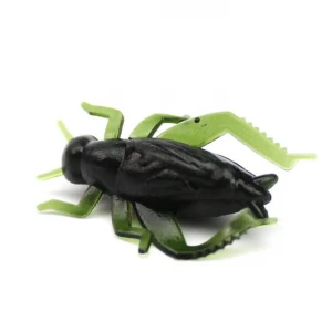 WEIHE 2.5cm PVC green color cricket plastics fishing soft lure