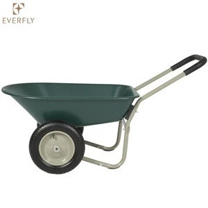 Wheelbarrow with plastic trough garden cart yard cart
