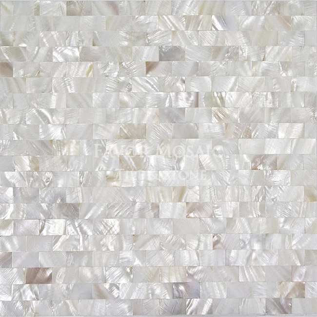 White color mother of pearl without joint shell mosaic tiles