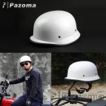 White Motocross Helmet Vintage Helmet German Half Face Helmet Motorcycle For Chopper, Cruiser, Touring, Scooter and Harley Biker