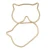 Import Wholesale 11.5cm Inner Size Light gold Cat Shape rings handbag accessories Metal bag handle from China