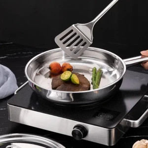 Wholesale 15pcs stainless steel soup pot kitchen utensils pan and flat bottom pot spatula cookware set