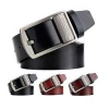 Wholesale Automatic Buckle Ratchet Custom Men Cowhide Genuine Leather Belt