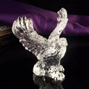 wholesale crystal figurine crystal craft K9 crystal glass eagle for sale