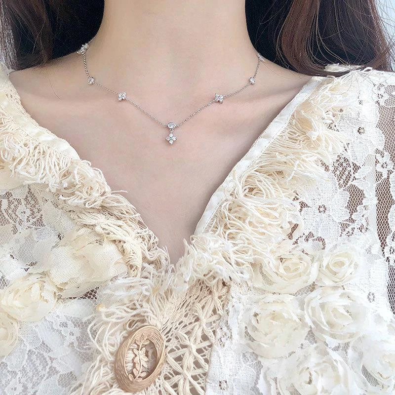 Wholesale Fashion Women Jewelry Flower clavicle Necklace Dylam jewelry
