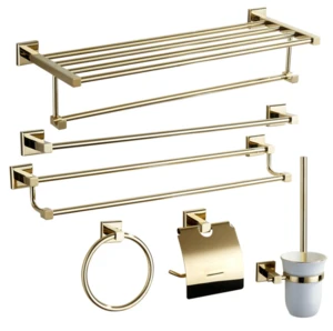 Wholesale Gold Color Unique bathroom accessories set