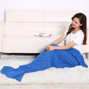 wholesale hot sale Acrylic knitting mermaid crochet sleeping bag