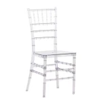Wholesale Hotel Plastic Acrylic Clear Resin Crystal Chiavari Chair Party Events Tiffany Wedding Transparent Chairs
