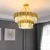 Import wholesale hotel wedding decorate living room large gold big pendant ceiling home modern luxury crystal chandelier hanging light from Pakistan