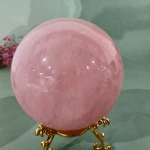 Wholesale natural crystal polished rose quartz sphere ball fengshui healing stone crystal crafts f