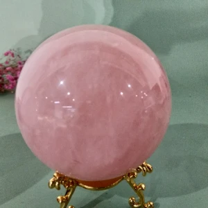 Wholesale natural crystal polished rose quartz sphere ball fengshui healing stone crystal crafts f