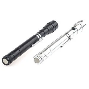 Wholesale New Design High Quality Telescopic Antenna &amp; Head Extending Flashlight Torch with Clip