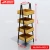 Import Wholesale price 800x550x700mm steel wood stacking stand shelf for store display racks black general store miniso racks from China