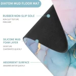 wholesale quick-drying custom logo foldable fast dry foot floor marble diatom water absorbent bath room mat rug for bathroom