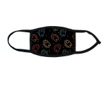 Wholesale Reusable Washable Fashion Cartoon Game Black Printed Cloth Fabric Face Mask 14594