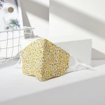 Wholesale sunscreen reusable fabric cotton face-mask flower washable breathable party mask